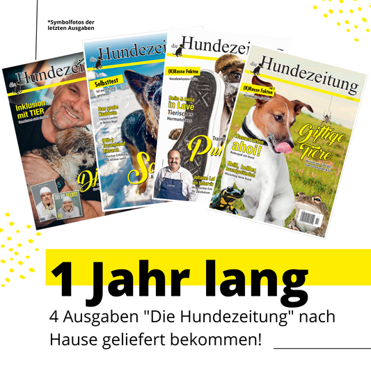 1 Jahr lang "Die Hundezeitung" (4 Ausgaben)